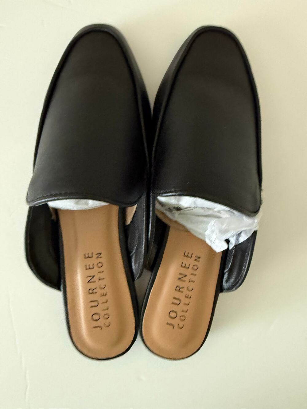 Journee Collection Womens Akza Black Loafer Mule Shoes 8